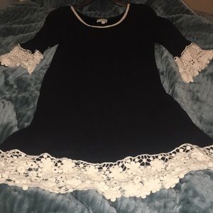 Black Dress with White Lace